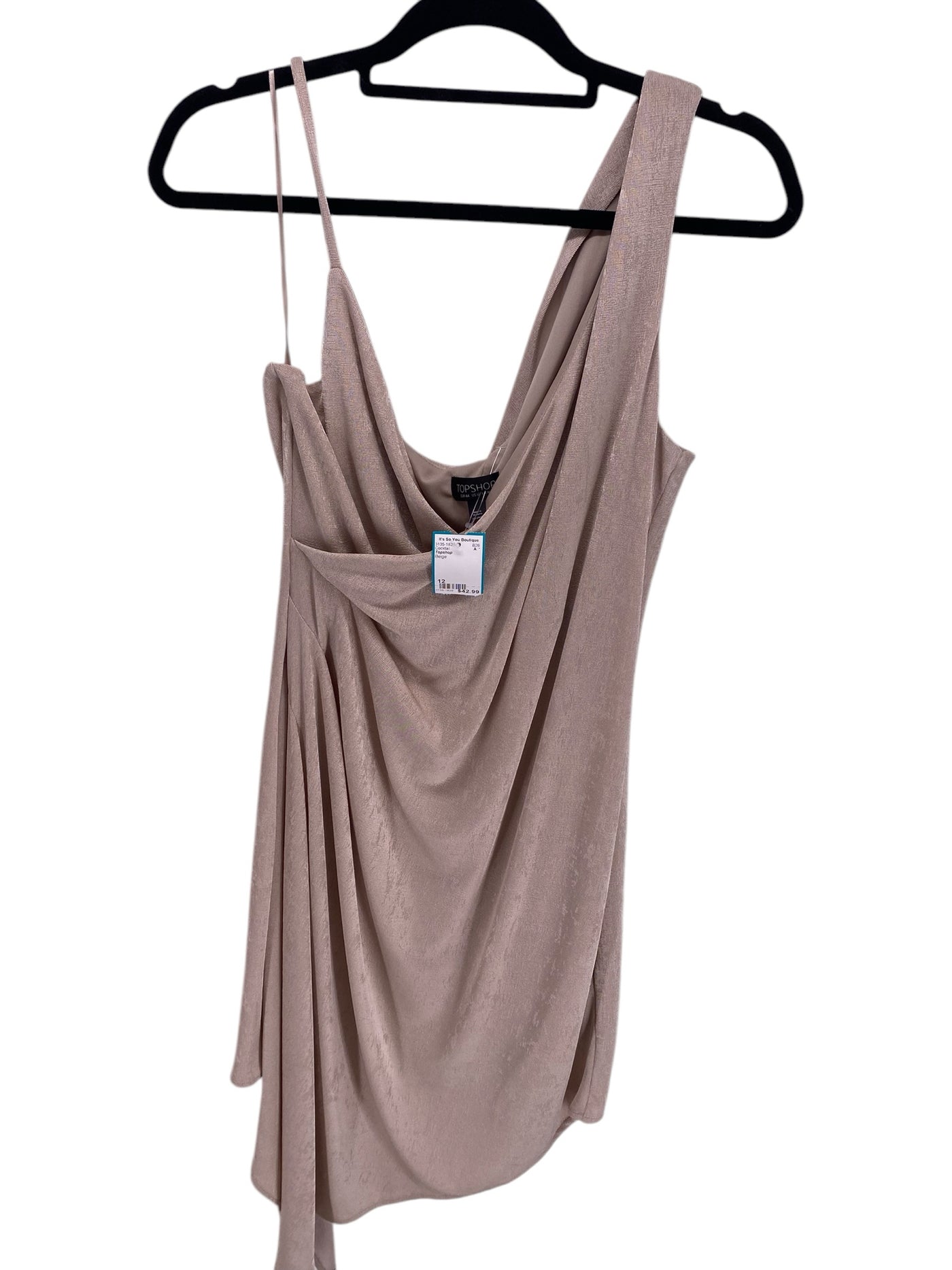 Topshop Misses Size 12 Beige Cocktail